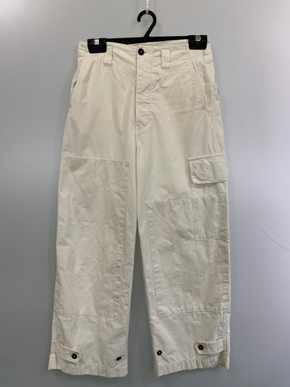 【中古品】【メンズ】 AMACHI アマチ 000-3A DOUBLE KNEE CARGO PANT ダブル ニー カーゴ パンツ 151-260630-zi-22-min サイズ：4 カラー：オフホワイト系 万代Net店