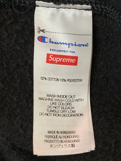 【中古品】【メンズ】 SUPREME シュプリーム × CHAMPION チャンピオン 25SS HOODED SWEATSHIRT フーデッドスウェットシャツ 149-260630-zi-07-min サイズ：L カラー：ブラック 万代Net店