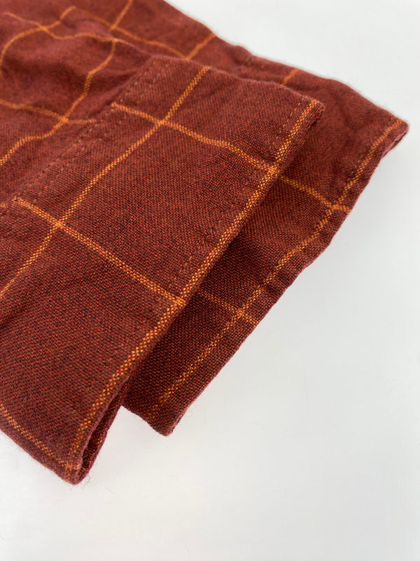 【中古品】【メンズ】 ROYAL DOMAIN ロイヤル ドメイン レーヨンシャツ メンズ 長袖シャツ 146-260703-hu-16-min サイズ：L カラー：レッド系 万代Net店