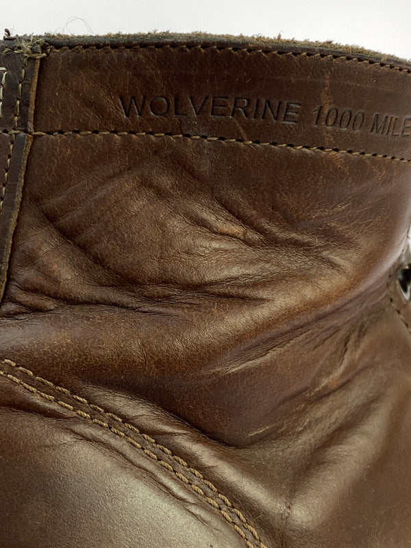 【中古品】【メンズ】 WOLVERINE ウルヴァリン 1000 MILE BOOT 1000マイルブーツ メンズ 靴 164-260702-hu-02-min サイズ：表記不鮮明 下記参照 カラー：ブラウン 万代Net店