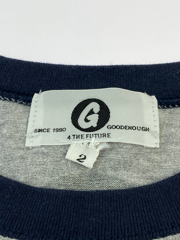 【中古品】【メンズ】 GOODENOUGH グッドイナフ RAGLAN RINGER NECK TEE ラグラン リンガーネック ティー メンズ Tシャツ 142-260702-hu-19-min サイズ：2 カラー：ネイビー/グレー 万代Net店