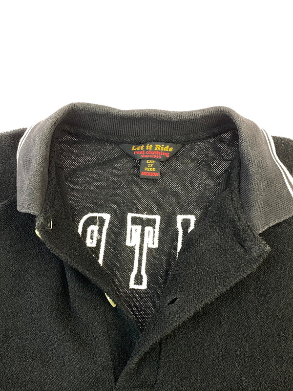 【中古品】【メンズ】 LET IT RIDE レットイットライド POLO SWEATSHIRT ポロ スウェットシャツ メンズ トップス 146-260703-hu-15-min サイズ：M カラー：ブラック 万代Net店