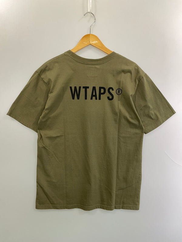 【中古品】【メンズ】 WTAPS ダブルタップス Ｖ TEE Tシャツ トップス 142-260630-zi-32-min サイズ：X02 カラー：グリーンカーキ 万代Net店