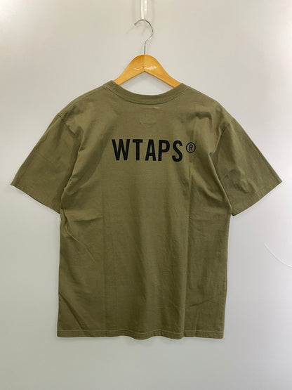 【中古品】【メンズ】 WTAPS ダブルタップス Ｖ TEE Tシャツ トップス 142-260630-zi-32-min サイズ：X02 カラー：グリーンカーキ 万代Net店
