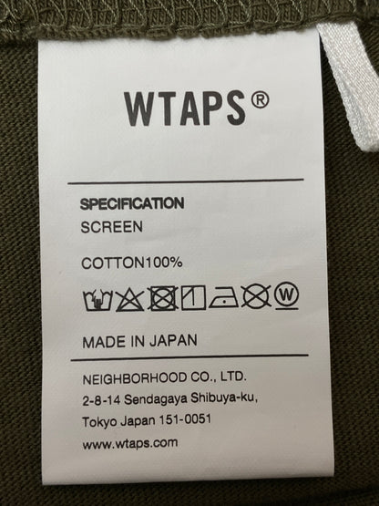 【中古品】【メンズ】 WTAPS ダブルタップス Ｖ TEE Tシャツ トップス 142-260630-zi-32-min サイズ：X02 カラー：グリーンカーキ 万代Net店