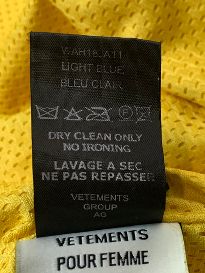 【現状渡し品】【メンズ】 VETEMENTS ヴェトモン WAH18JA11 ANGELA DOUBLE JACKET アンジェラ ダブル ジャケット 142-260630-zi-01-min サイズ：XS カラー：イエロー 万代Net店