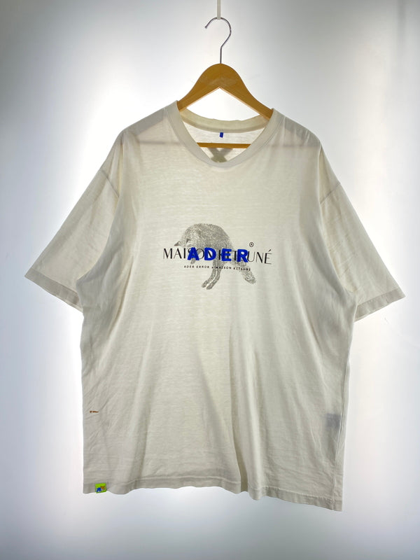 【現状渡し品】【メンズ】 ADER ERROR×MAISON KITSUNE アーダーエラー メゾンキツネ LOGO TEE ロゴ Tシャツ 19KSSTO07OW2 メンズ 半袖 Tシャツ 142-260703-hu-05-min サイズ：A2 カラー：ホワイト 万代Net店