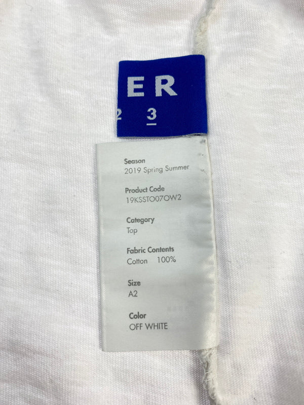 【現状渡し品】【メンズ】 ADER ERROR×MAISON KITSUNE アーダーエラー メゾンキツネ LOGO TEE ロゴ Tシャツ 19KSSTO07OW2 メンズ 半袖 Tシャツ 142-260703-hu-05-min サイズ：A2 カラー：ホワイト 万代Net店