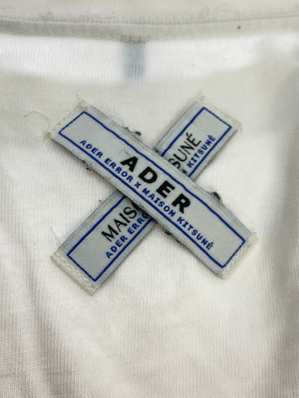 【現状渡し品】【メンズ】 ADER ERROR×MAISON KITSUNE アーダーエラー メゾンキツネ LOGO TEE ロゴ Tシャツ 19KSSTO07OW2 メンズ 半袖 Tシャツ 142-260703-hu-05-min サイズ：A2 カラー：ホワイト 万代Net店