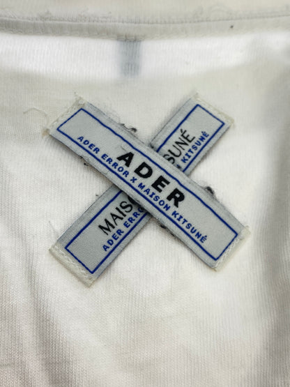 【現状渡し品】【メンズ】 ADER ERROR×MAISON KITSUNE アーダーエラー メゾンキツネ LOGO TEE ロゴ Tシャツ 19KSSTO07OW2 メンズ 半袖 Tシャツ 142-260703-hu-05-min サイズ：A2 カラー：ホワイト 万代Net店