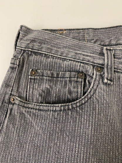 【中古品】【メンズ】 LEVI'S リーバイス 520刻印 先染めストライプパンツ 501-0619 メンズ ボトムス 157-260706-KS-20-min カラー：グレー 万代Net店
