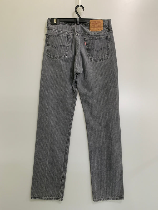 【中古品】【メンズ】 LEVI'S リーバイス 520刻印 先染めストライプパンツ 501-0619 メンズ ボトムス 157-260706-KS-20-min カラー：グレー 万代Net店