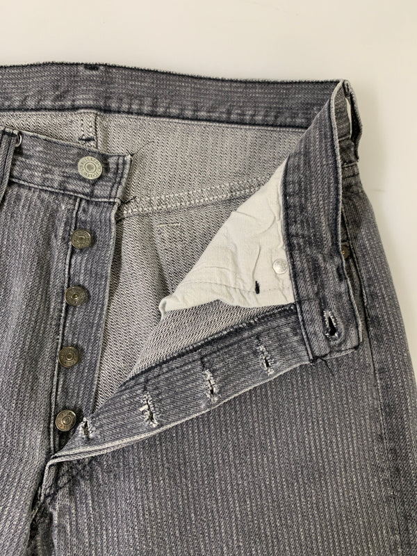 【中古品】【メンズ】 LEVI'S リーバイス 520刻印 先染めストライプパンツ 501-0619 メンズ ボトムス 157-260706-KS-20-min カラー：グレー 万代Net店
