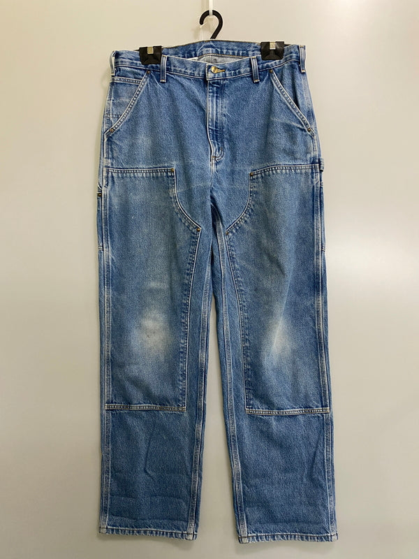 【中古品】【メンズ】 CARHARTT カーハート メキシコ製 ダブルニーデニムパンツ B73 DST メンズ デニム ボトムス 157-260702-hu-28-min サイズ：36×34 カラー：ブルーインディゴ 万代Net店