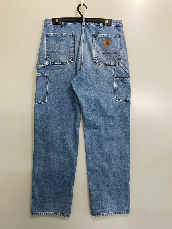 【中古品】【メンズ】 CARHARTT カーハート メキシコ製 ダブルニーデニムパンツ B73 DST メンズ デニム ボトムス 157-260702-hu-28-min サイズ：36×34 カラー：ブルーインディゴ 万代Net店