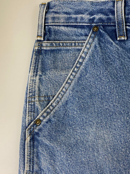 【中古品】【メンズ】 CARHARTT カーハート メキシコ製 ダブルニーデニムパンツ B73 DST メンズ デニム ボトムス 157-260702-hu-28-min サイズ：36×34 カラー：ブルーインディゴ 万代Net店