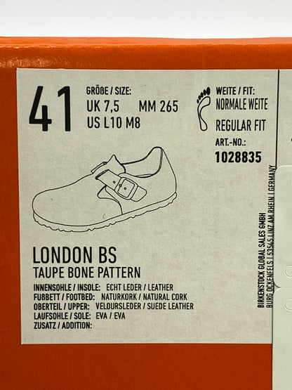 【中古品】【メンズ】 BIRKENSTOCK ビルケンシュトック BEAMS別注 LONDON BONE PATTERN ビームス別注 ロンドン ボーンパターン シューズ 靴 164-260702-hu-13-min サイズ：26.5cm US L10 M8 カラー：ベージュ系 万代Net店