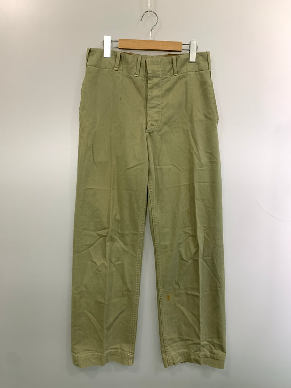 【中古品】【メンズ】 カナダ軍 40's WORK PANTS 40年代 ワークパンツ ボトムス 157-260706-yn-06-min サイズ：16 カラー：ライトオリーブグリーン 万代Net店