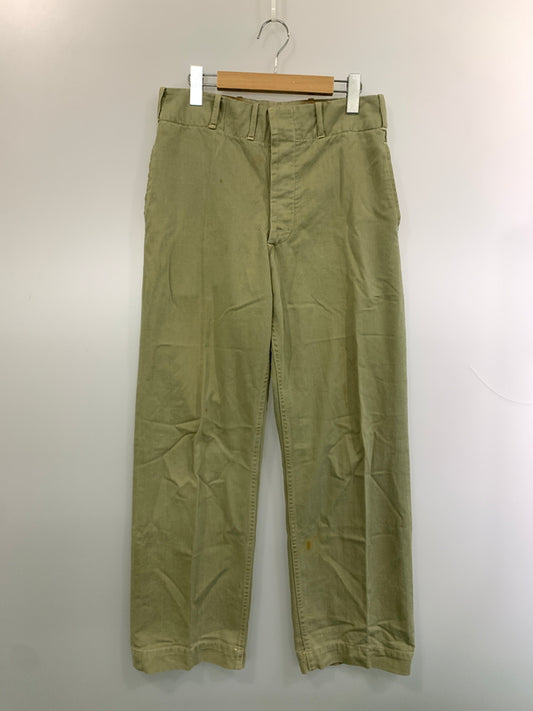 【中古品】【メンズ】 カナダ軍 40's WORK PANTS 40年代 ワークパンツ ボトムス 157-260706-yn-06-min サイズ：16 カラー：ライトオリーブグリーン 万代Net店
