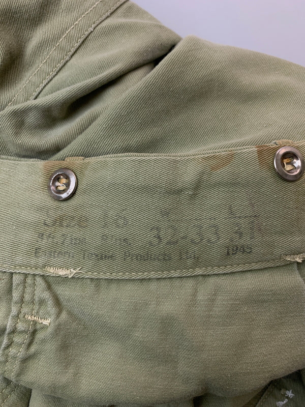 【中古品】【メンズ】 カナダ軍 40's WORK PANTS 40年代 ワークパンツ ボトムス 157-260706-yn-06-min サイズ：16 カラー：ライトオリーブグリーン 万代Net店