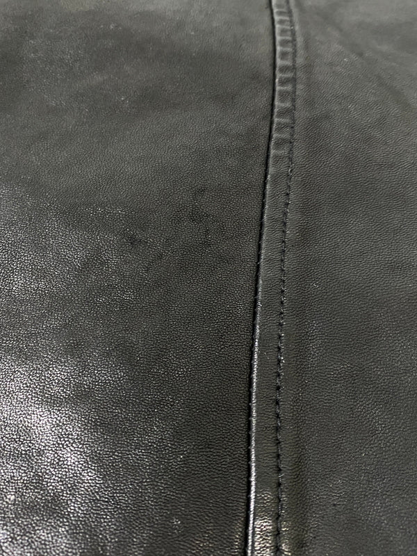 【中古品】【メンズ】 KEATON CHASE キートンチェイス LEATHER JACKET レザージャケット メンズ アウター 革ジャン 145-260702-hu-27-min サイズ：M カラー：ブラック 万代Net店