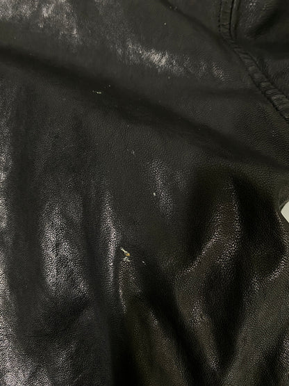 【中古品】【メンズ】 KEATON CHASE キートンチェイス LEATHER JACKET レザージャケット メンズ アウター 革ジャン 145-260702-hu-27-min サイズ：M カラー：ブラック 万代Net店