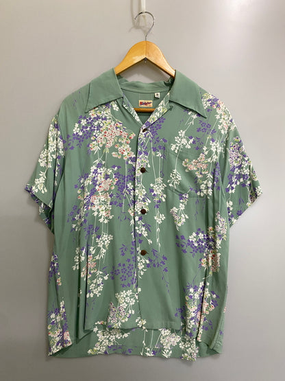 【中古品】【メンズ】 SUNSURF サンサーフ CHERRY BLOSSOM ALOHA SHIRT チェリーブロッサム アロハシャツ SS30982 メンズ 半袖 ショートスリーブ 145-260702-hu-22-min サイズ：M カラー：薄緑系 万代Net店