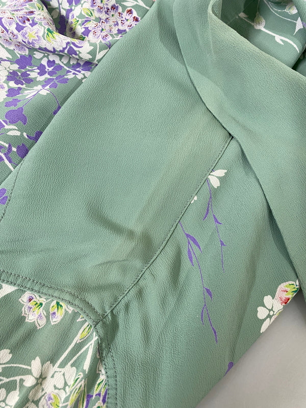 【中古品】【メンズ】 SUNSURF サンサーフ CHERRY BLOSSOM ALOHA SHIRT チェリーブロッサム アロハシャツ SS30982 メンズ 半袖 ショートスリーブ 145-260702-hu-22-min サイズ：M カラー：薄緑系 万代Net店