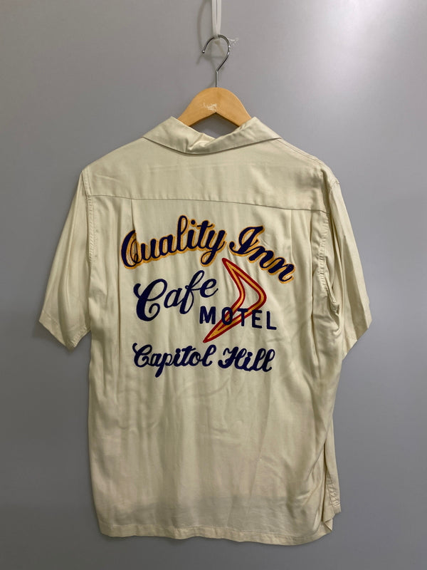 【中古品】【メンズ】 STYLE EYES スタイルアイズ BOWLING SHIRT ボウリングシャツ メンズ 半袖 ショートスリーブ 145-260702-hu-21-min サイズ：S カラー：クリーム色系 万代Net店