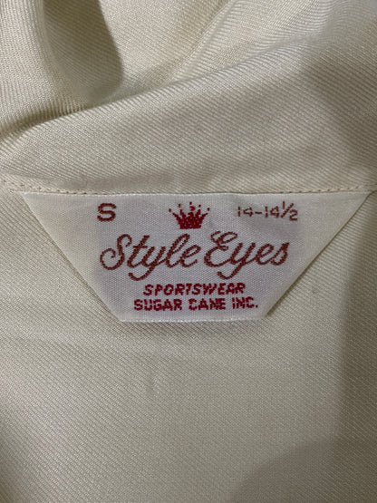 【中古品】【メンズ】 STYLE EYES スタイルアイズ BOWLING SHIRT ボウリングシャツ メンズ 半袖 ショートスリーブ 145-260702-hu-21-min サイズ：S カラー：クリーム色系 万代Net店