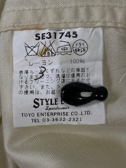 【中古品】【メンズ】 STYLE EYES スタイルアイズ BOWLING SHIRT ボウリングシャツ メンズ 半袖 ショートスリーブ 145-260702-hu-21-min サイズ：S カラー：クリーム色系 万代Net店