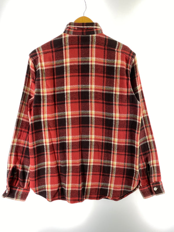 【中古品】【メンズ】 DUBBLE WORKS ダブルワークス ヘビーネルシャツ 長袖 メンズ トップス 145-260706-KS-05-min サイズ：40 カラー：レッド/ブラック 万代Net店