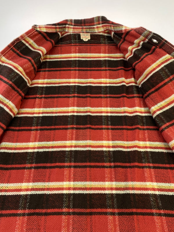 【中古品】【メンズ】 DUBBLE WORKS ダブルワークス ヘビーネルシャツ 長袖 メンズ トップス 145-260706-KS-05-min サイズ：40 カラー：レッド/ブラック 万代Net店