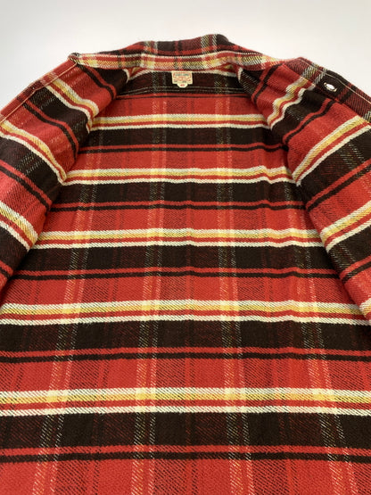 【中古品】【メンズ】 DUBBLE WORKS ダブルワークス ヘビーネルシャツ 長袖 メンズ トップス 145-260706-KS-05-min サイズ：40 カラー：レッド/ブラック 万代Net店