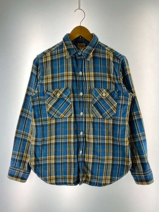 【中古品】【メンズ】 DUBBLE WORKS ダブルワークス ヘビーネルシャツ メンズ 長袖 チェック 145-260703-hu-14-min サイズ：38 カラー：ライトブルー/イエロー/ホワイト（チェック） 万代Net店