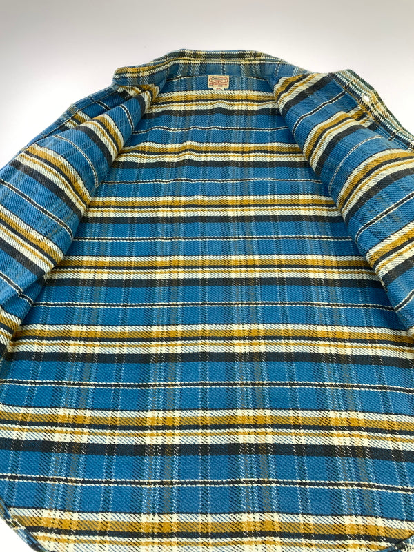 【中古品】【メンズ】 DUBBLE WORKS ダブルワークス ヘビーネルシャツ メンズ 長袖 チェック 145-260703-hu-14-min サイズ：38 カラー：ライトブルー/イエロー/ホワイト（チェック） 万代Net店
