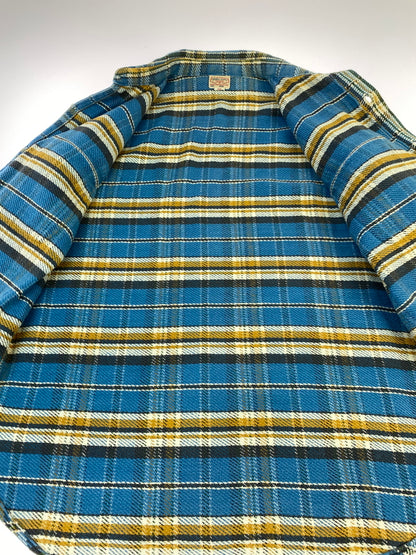 【中古品】【メンズ】 DUBBLE WORKS ダブルワークス ヘビーネルシャツ メンズ 長袖 チェック 145-260703-hu-14-min サイズ：38 カラー：ライトブルー/イエロー/ホワイト（チェック） 万代Net店