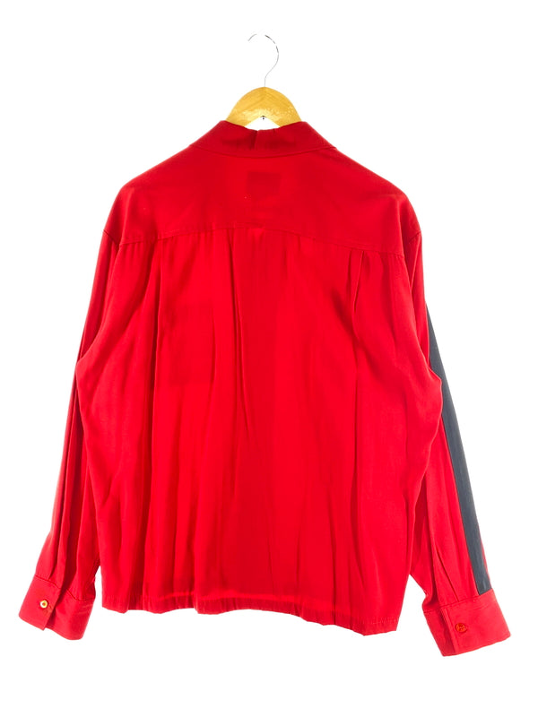 【中古品】【メンズ】 KIKWEAR キックウェア レーヨンシャツ 長袖シャツ メンズ トップス 146-260706-KS-08-min サイズ：M カラー：レッド 万代Net店