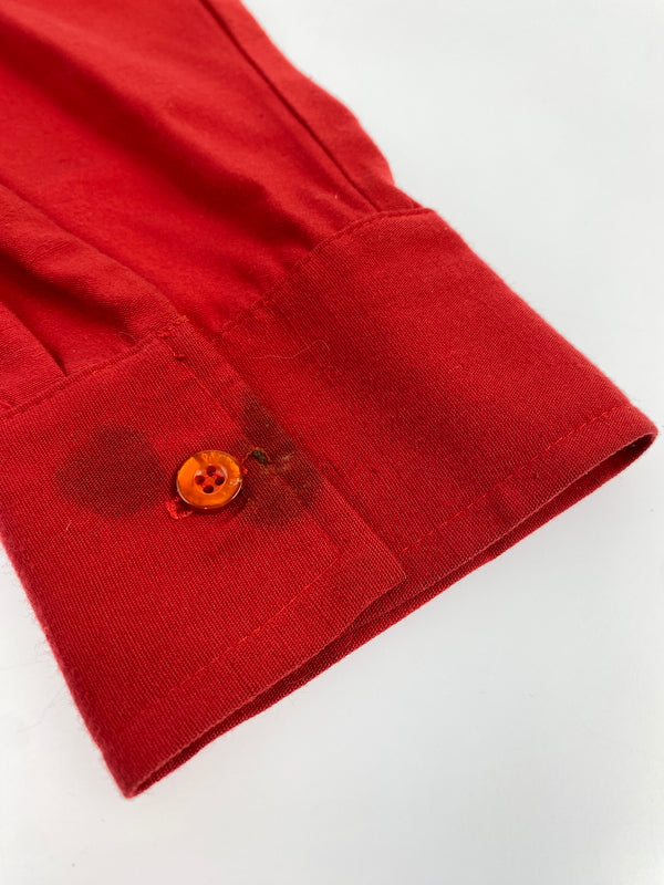 【中古品】【メンズ】 KIKWEAR キックウェア レーヨンシャツ 長袖シャツ メンズ トップス 146-260706-KS-08-min サイズ：M カラー：レッド 万代Net店