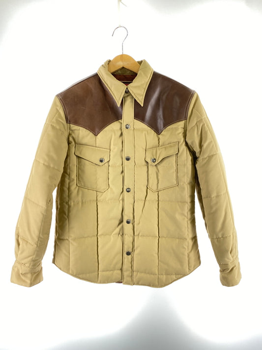 【中古品】【メンズ】 SUGAR CANE シュガーケーン レザーヨークダウンジャケット SC10749 メンズ アウター 145-260706-KS-06-min サイズ：M カラー：ベージュ/ブラウン 万代Net店