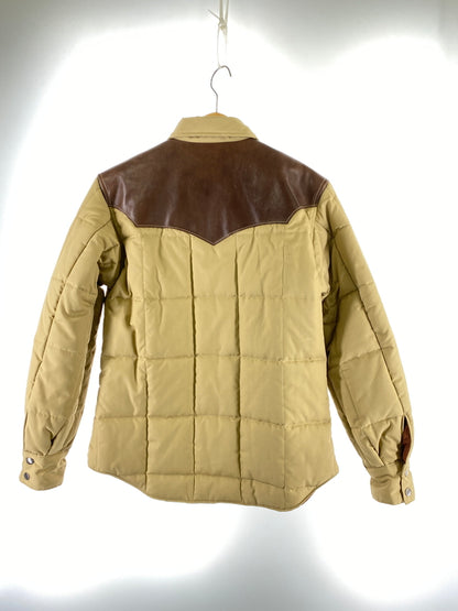 【中古品】【メンズ】 SUGAR CANE シュガーケーン レザーヨークダウンジャケット SC10749 メンズ アウター 145-260706-KS-06-min サイズ：M カラー：ベージュ/ブラウン 万代Net店