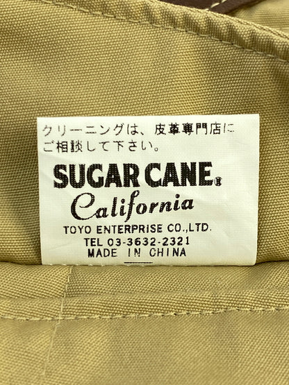 【中古品】【メンズ】 SUGAR CANE シュガーケーン レザーヨークダウンジャケット SC10749 メンズ アウター 145-260706-KS-06-min サイズ：M カラー：ベージュ/ブラウン 万代Net店