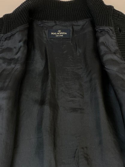 【中古品】【メンズ】 MALAGRIDA マラグリダ イタリア製 LS スエード ニットカーディガン 146-260813-ta-09-min サイズ：サイズ不明 カラー：ブラック系 万代Net店