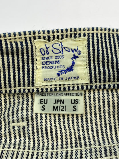 【中古品】【メンズ】 OR SLOW オアスロウ ヒッコリーデニムパンツ メンズ ボトムス 151-260706-KS-09-min サイズ：S カラー：ヒッコリー 万代Net店