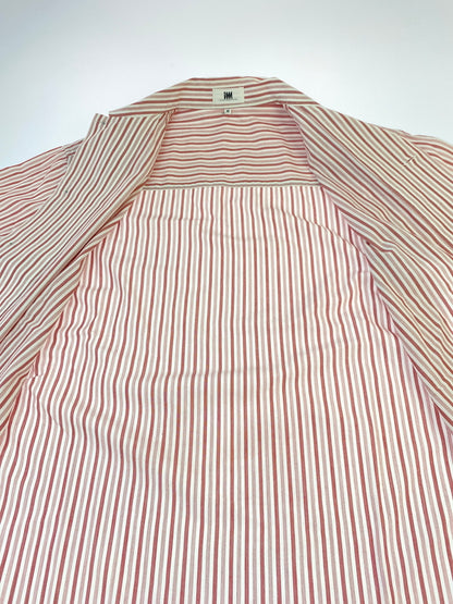 【中古品】【メンズ】 IM PRODUCT ISSEY MIYAKE アイム プロダクト イッセイミヤケ ストライプシャツ メンズ 半袖 ショートスリーブ 140-260702-hu-16-min サイズ：M カラー：レッド系（ストライプ） 万代Net店