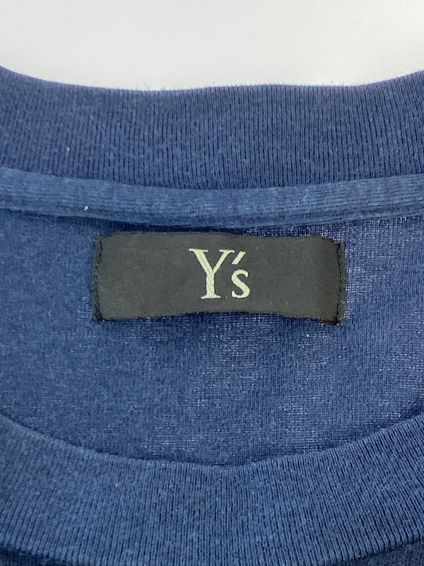 【中古品】【メンズ】 Y'S ワイズ カットソー ME-T06-853 メンズ 長袖 Tシャツ 140-260703-hu-02-min サイズ：2 カラー：ネイビー 万代Net店