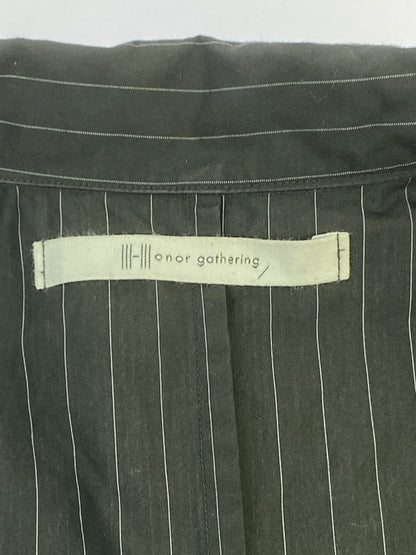 【中古品】【メンズ】 HONOR GATHERING オナーギャザリング STRIPE SHIRT ストライプシャツ 18SS-SB02 メンズ シャツ 140-260703-hu-01-min サイズ：M カラー：グレー系 万代Net店