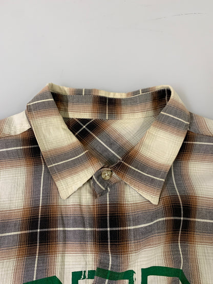【中古品】【メンズ】 VANDALIZE ヴァンダライズ 90-00S CUT OFF CHECK SHIRT 90－2000年代 カットオフ チェックシャツ トップス 140-260707-jt-04-min サイズ：サイズ不明 下記参照 カラー：ブラウン/ホワイト／ブラック チェック 万代Net店