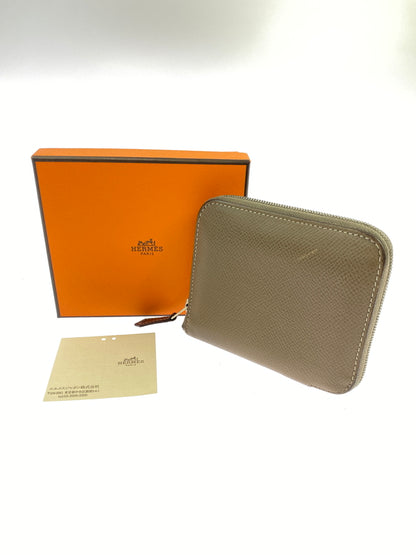 【中古品】【レディース】 HERMES エルメス アザップ コンパクト シルク インエトゥープ 財布 181-260707-jt-23-min カラー：ライトブラウン 万代Net店