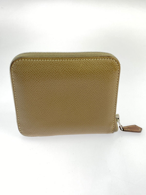 【中古品】【レディース】 HERMES エルメス アザップ コンパクト シルク インエトゥープ 財布 181-260707-jt-23-min カラー：ライトブラウン 万代Net店